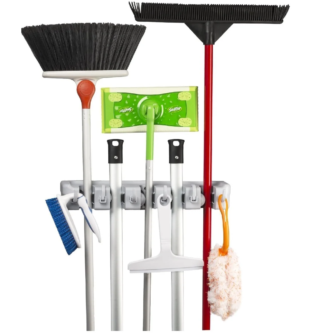 Supporto per Manici a muro 5 Posti 44.8 x 7 x 12.5 cm Organizer Casa Lavoro - immagine 2