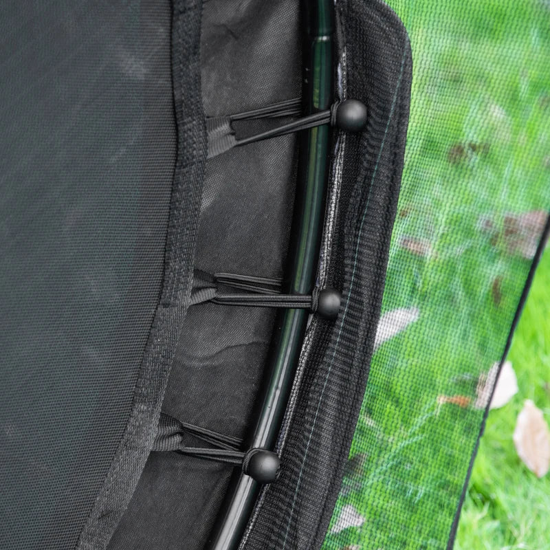 Tappeto Elastico con Rete, Bordo Imbottito e Corde Elastiche, Φ140x160cm (Blu) - immagine 4