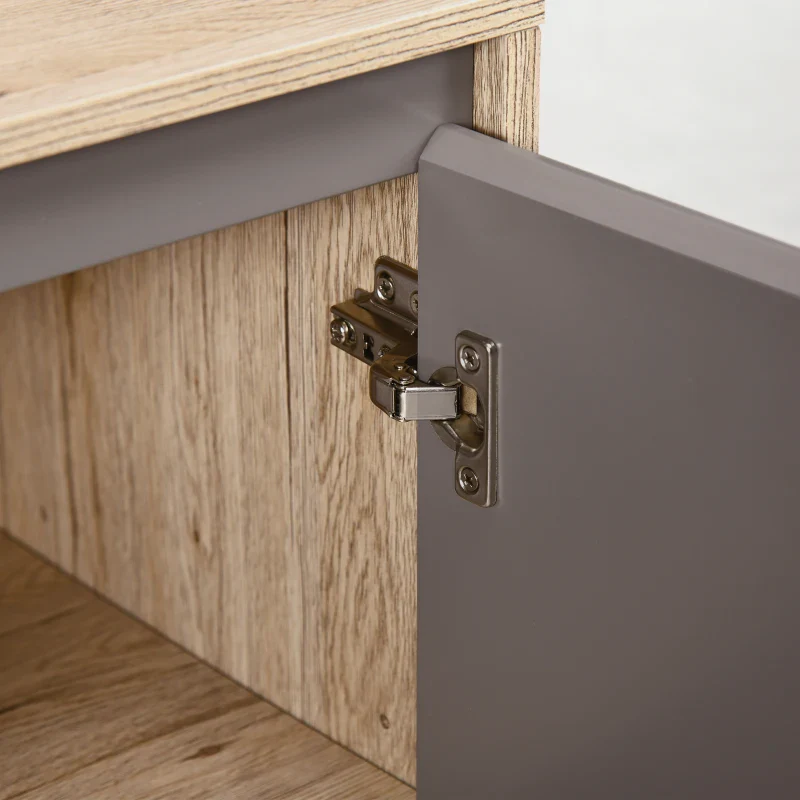 Armadietto Sottolavabo in MDF, con 2 Ante e 2 Mensole Regolabili, 60 x 30 x 60cm - immagine 6