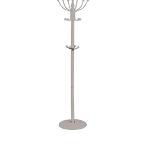 Appendi Abiti Autoportante base rotonda Con 16 Ganci Metallo 36x175 cm (Tortora)