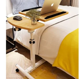 Tavolino Scrivania Porta Pc Computer con Regolazione Altezza Salvaspazio