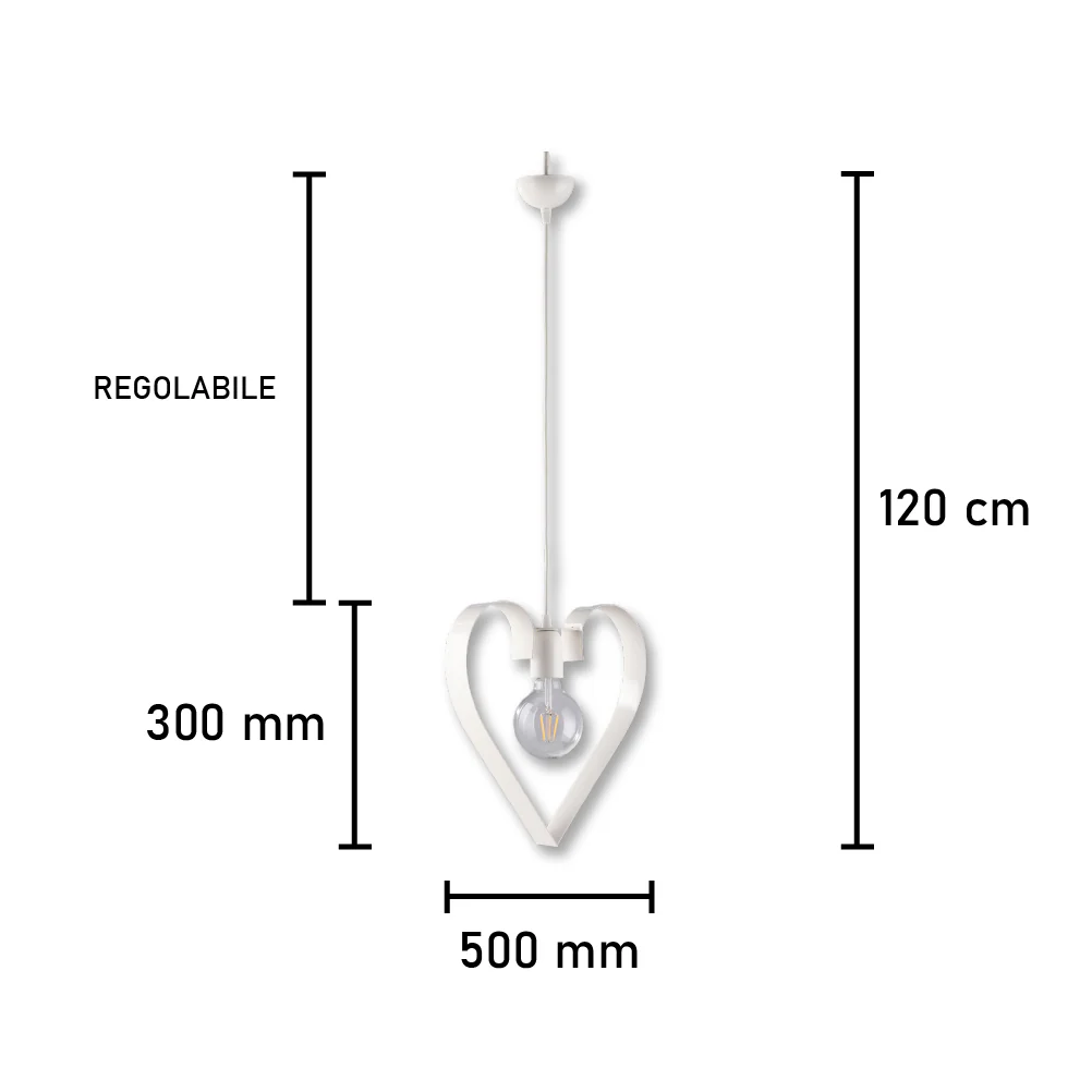 Lampadario Sospensione Metallo Colorato Lavorato a Mano 1luce E27 57W Bianco - immagine 6