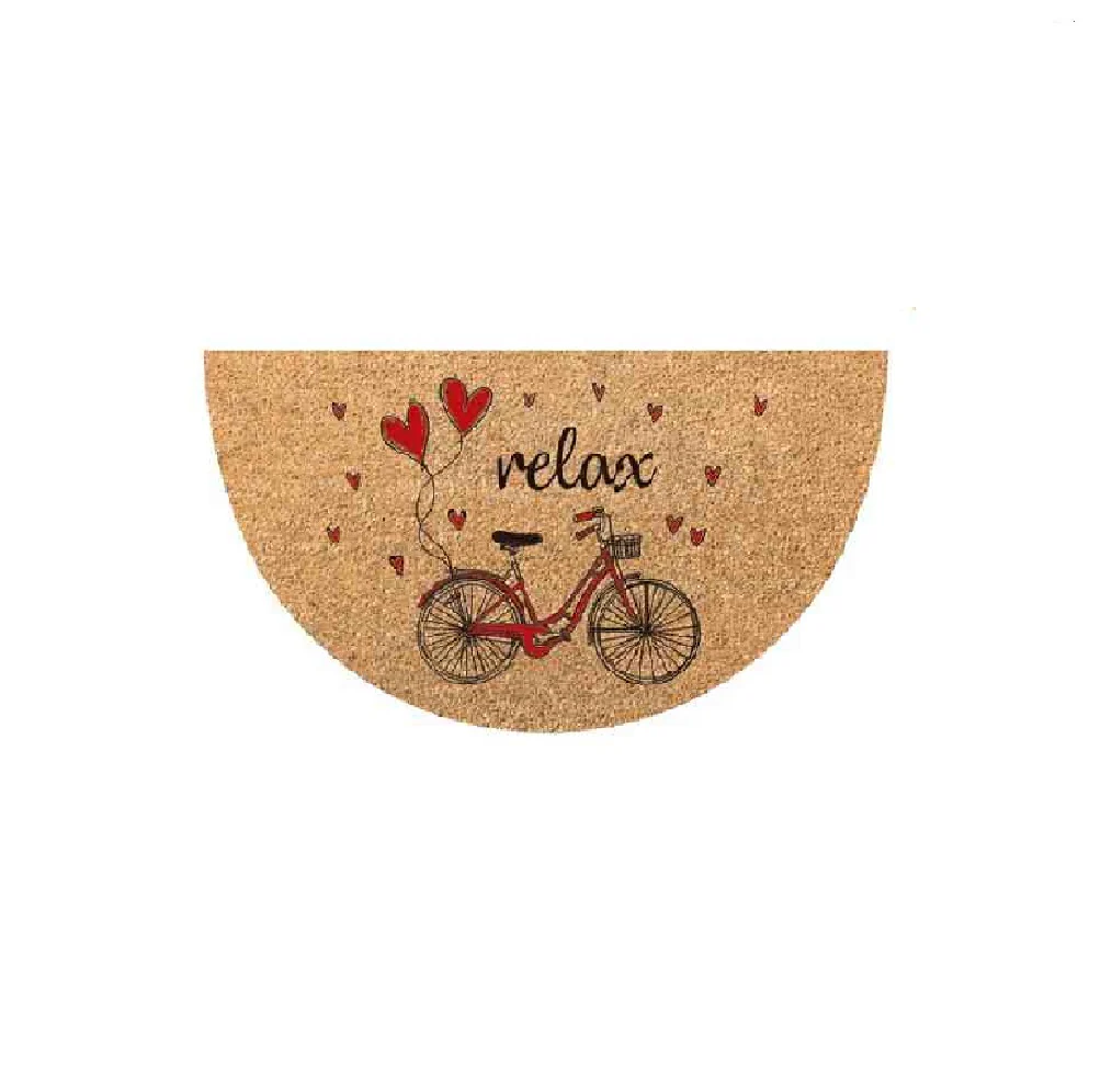 Zerbino in Cocco 38x68cm Fondo in Gomma 1.6cm Decoro Relax Antiscivolo - immagine 5