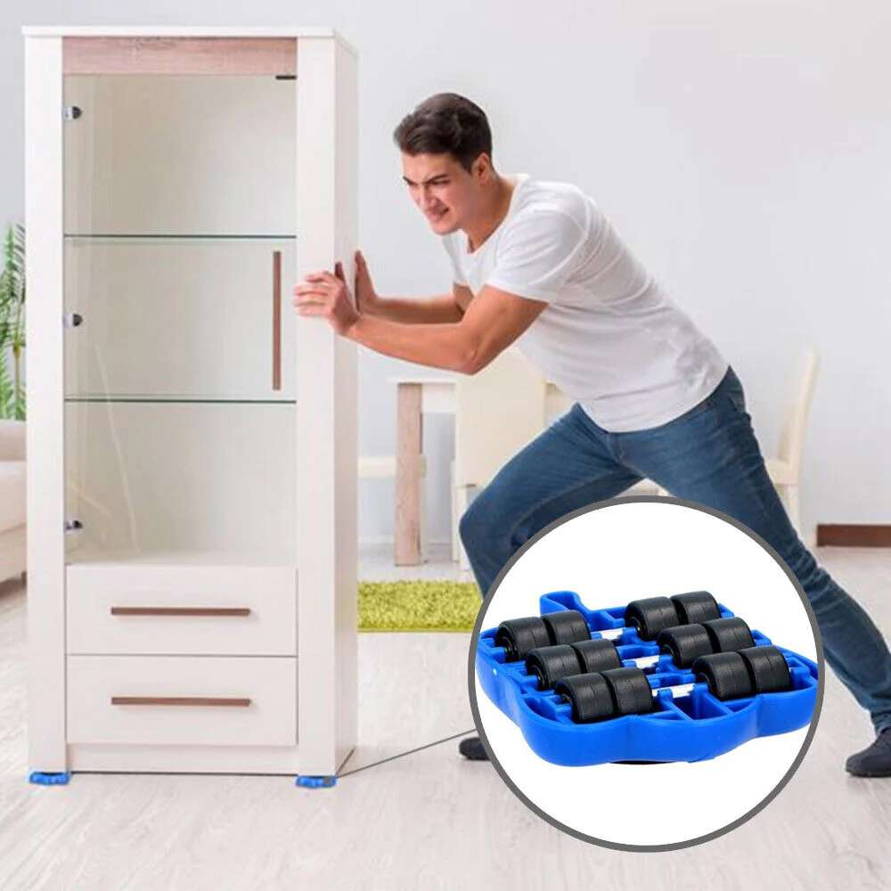 Kit Sposta Mobili con Ruote Sollevatore fino a 1200kg Sposta e Solleva Mobili - immagine 4