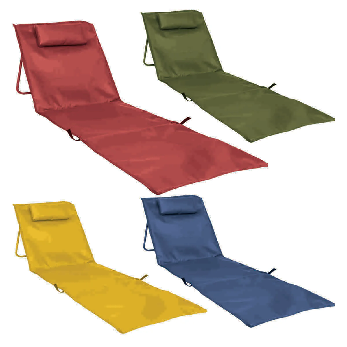 Stuoia Lettino Spiaggia 2pz Spiaggina Mare Prendi Sole Pieghevole Colori Misti - immagine 3