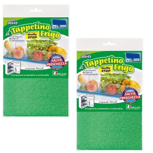 Tappetino Frigo 2pz 30x45 cm Stop Muffa Made in Italy Salva Freschezza Lavabili