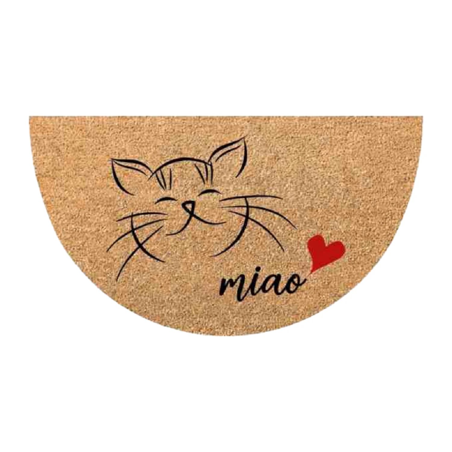 Zerbino in Cocco 38x68cm Fondo in Gomma 1.6cm Decoro Gatto Antiscivolo - immagine 7