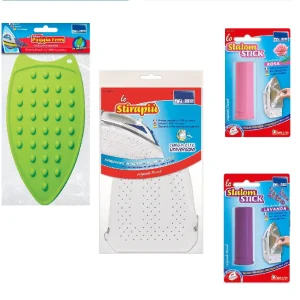 Kit 4pz Ferro da Stiro Poggiaferro Silicone 2 Stick Profumati e Soletta Protezione