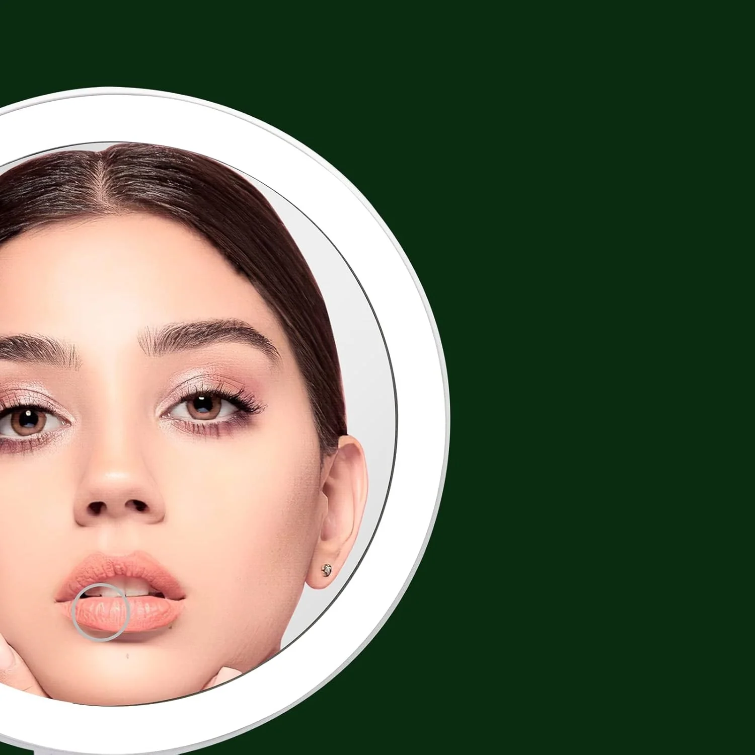 Specchio da Trucco con Luce Led e Porta Accessori Trasparente Ingrandimento 1X - immagine 8