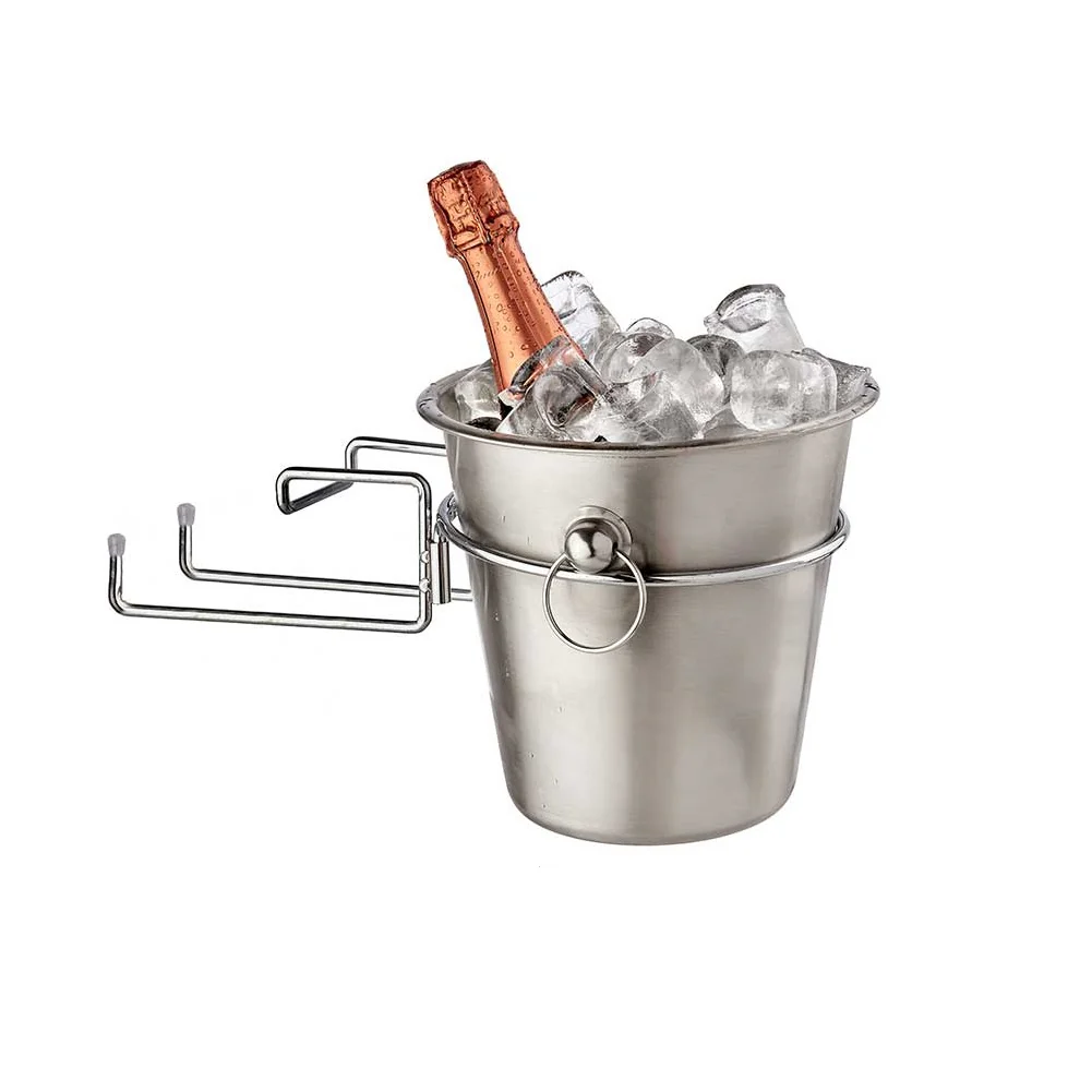 Supporto in Metallo Cromato per Secchiello Ghiaccio Supporto da Tavola 18cm - immagine 5