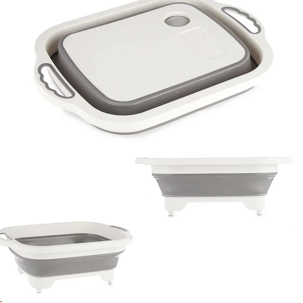 Tagliere Pieghevole 3in1 Salvaspazio Termoplastica 40x30cm con Filtro di Scarico - immagine 6