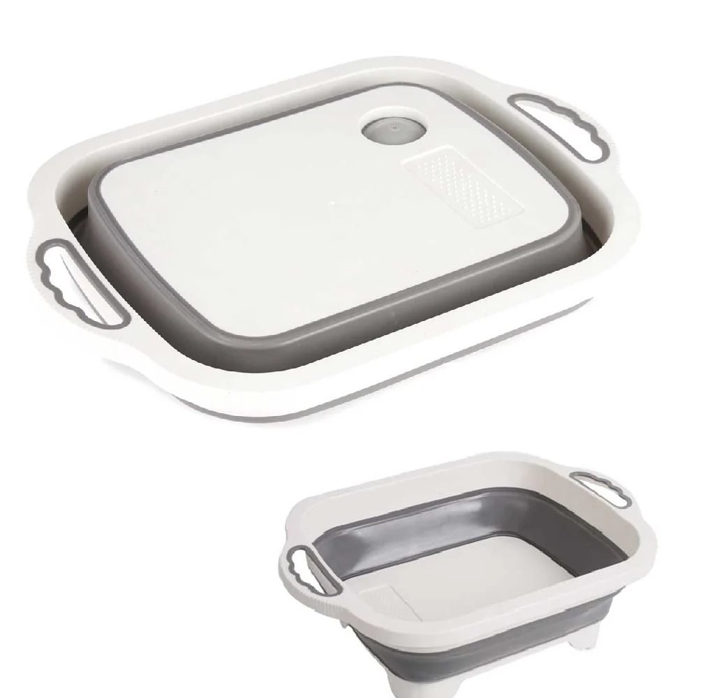 Tagliere Pieghevole 3in1 Salvaspazio Termoplastica 40x30cm con Filtro di Scarico - immagine 7