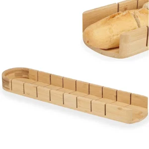 Tagliere per il Pane in Legno di Bambù 50cm Taglia Fette Precise Raccogli Briciole