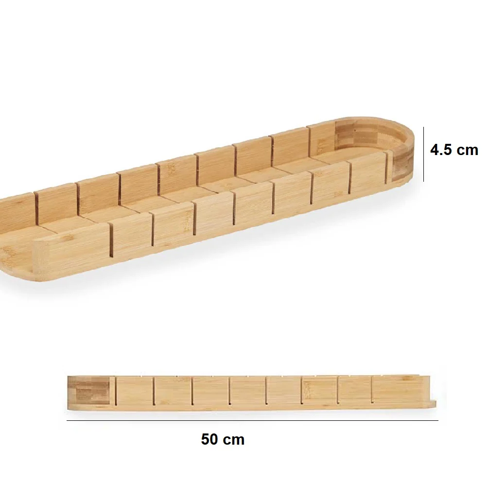 Tagliere per il Pane in Legno di Bambù 50cm Taglia Fette Precise Raccogli Briciole - immagine 4