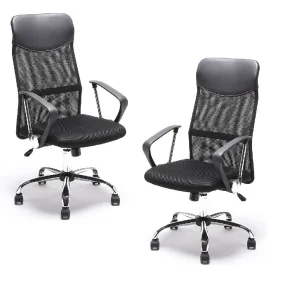 Kit 2pz Poltrona Sedia Scrivania Ufficio Schienale Alto Traspirante Ufficio Lavoro Cool Center