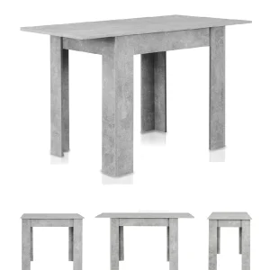 Tavolo in Legno Cucina 60x90 cm H 78 cm Allungabile fino a 60x120 cm Cemento