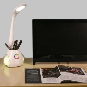 Lampada Led con Cassa Altoparlante Speaker Bluetooth Touch con Portapenne