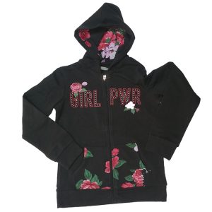 CARDIGAN C/CAPPUCCIO FELPA STR BIMBA-RAGAZZA MAULI 2-16A ART.76897