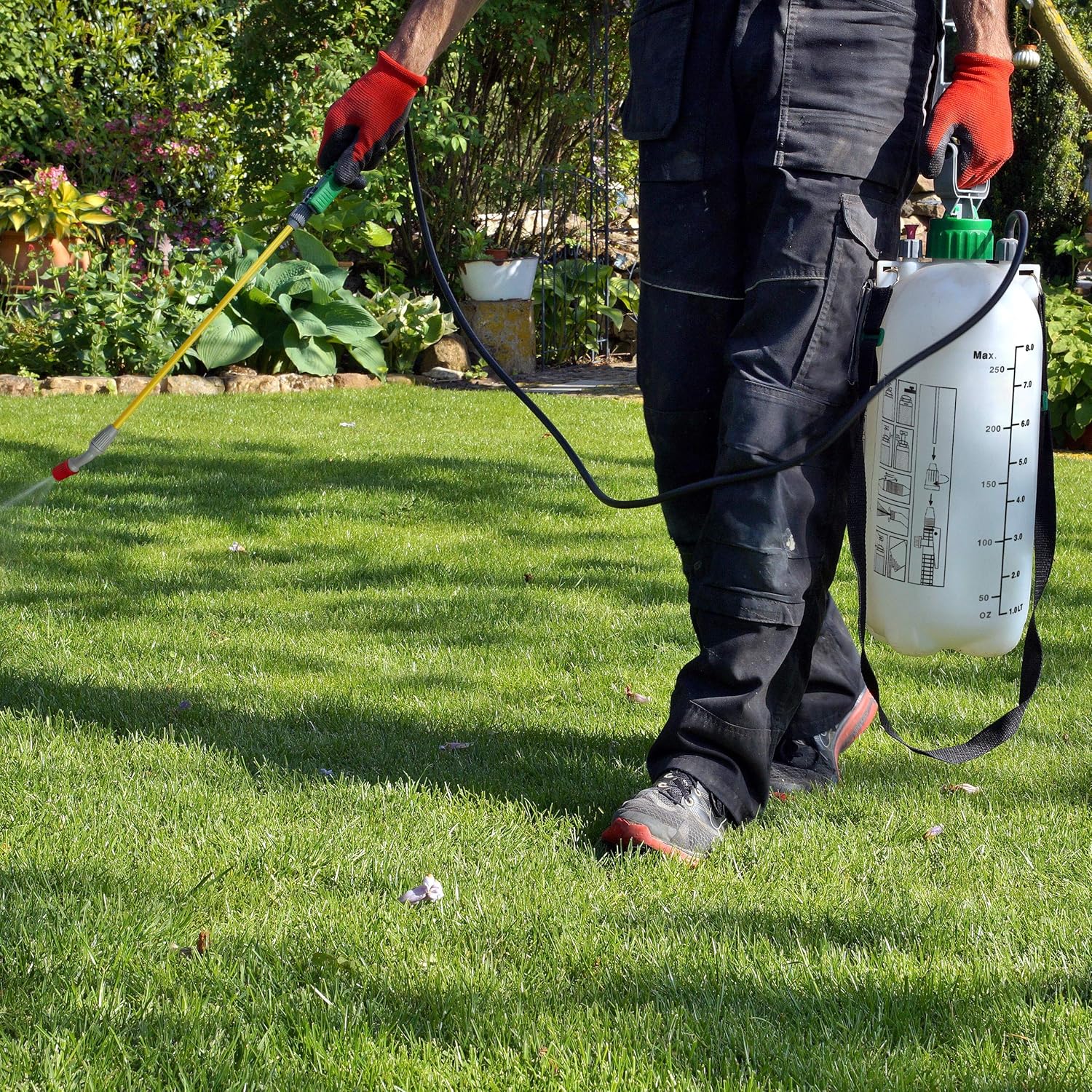 Spruzzatore Nebulizzatore 5 Lt a Tracolla Spruzzatore A Pompa 2.7 bar con Pistola - immagine 3