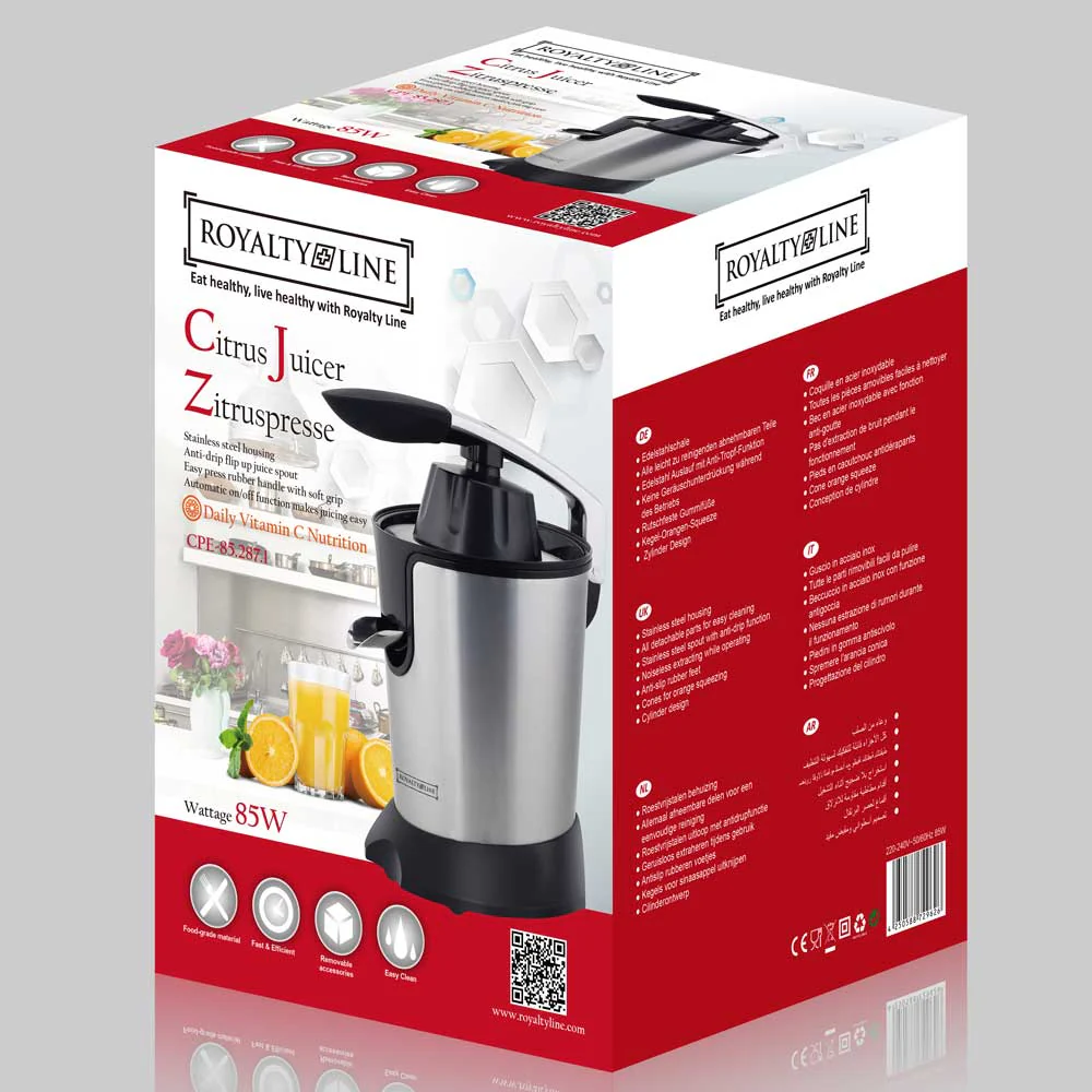 Spremiagrumi Elettrico a Leva Acciaio Inox 85W Professionale Casa Bar Hotel - immagine 5