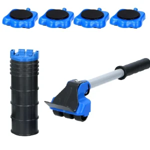 Kit Sposta Mobili con Ruote Sollevatore fino a 1200kg Sposta e Solleva Mobili