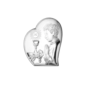 pannellino Comunione Bimbo retro legno