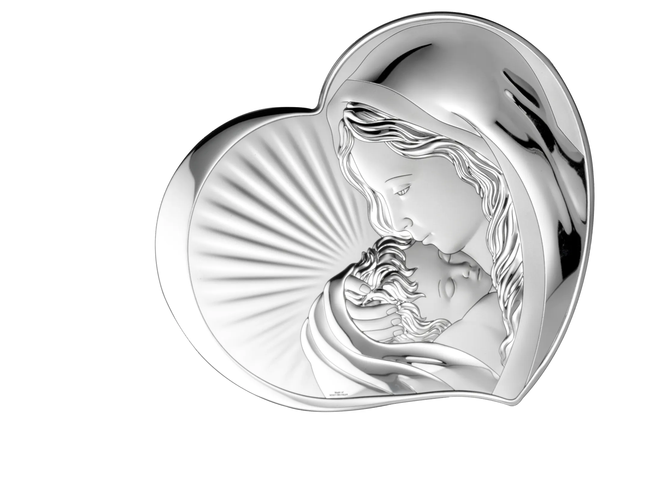 pannello sacro “Madonna con Bimbo” colorata retro legno – 9×13 cm