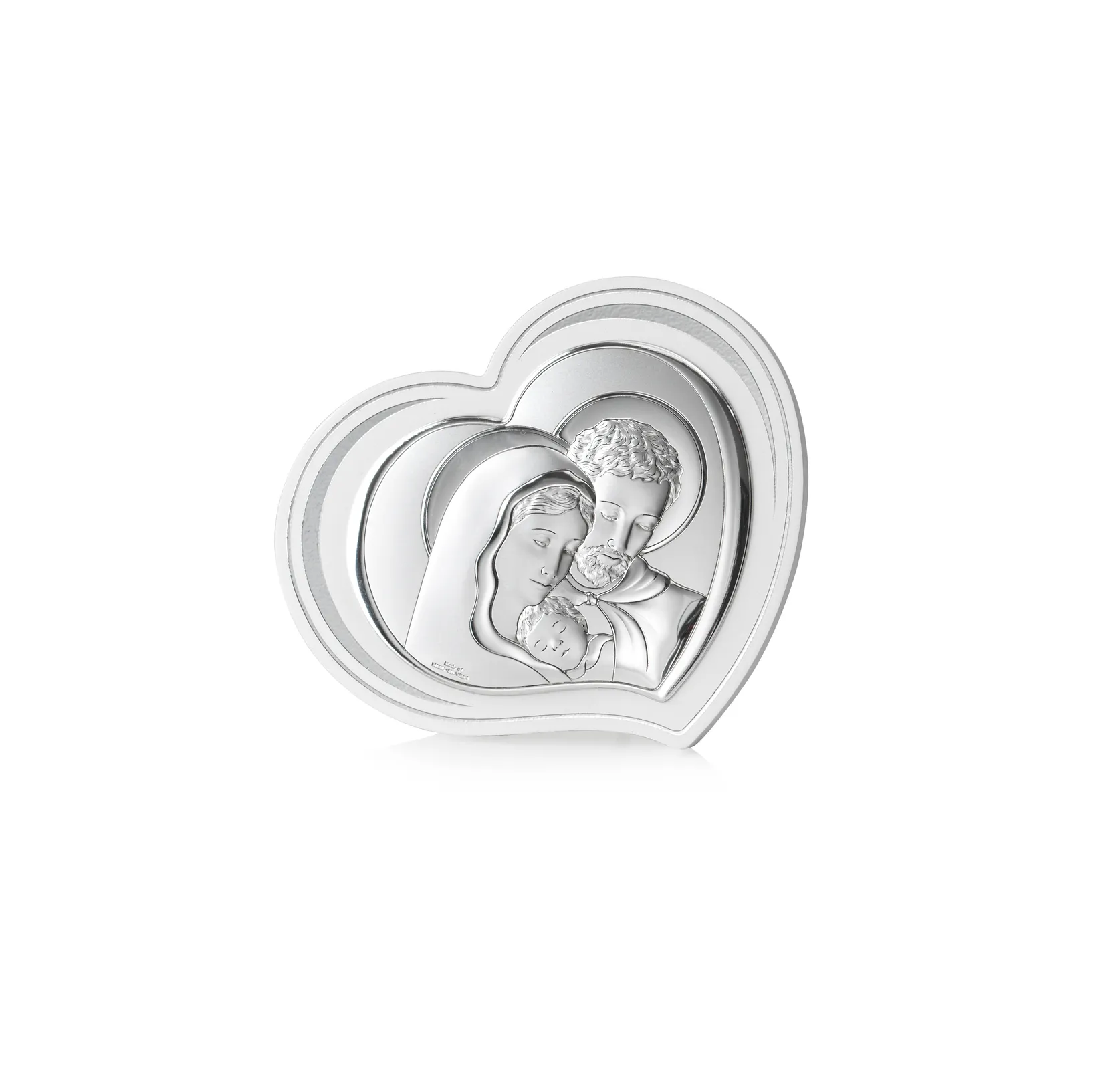 pannello “Sacra Famiglia” retro legno bianco – 9×13 cm