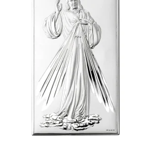 pannello Gesù Misericordioso oro retro legno – 15×21 cm