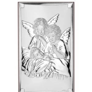 Angeli protettori retro legno – 10×15 cm