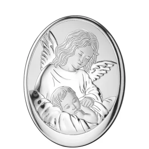 Angelo protettore retro legno – 9×13 cm