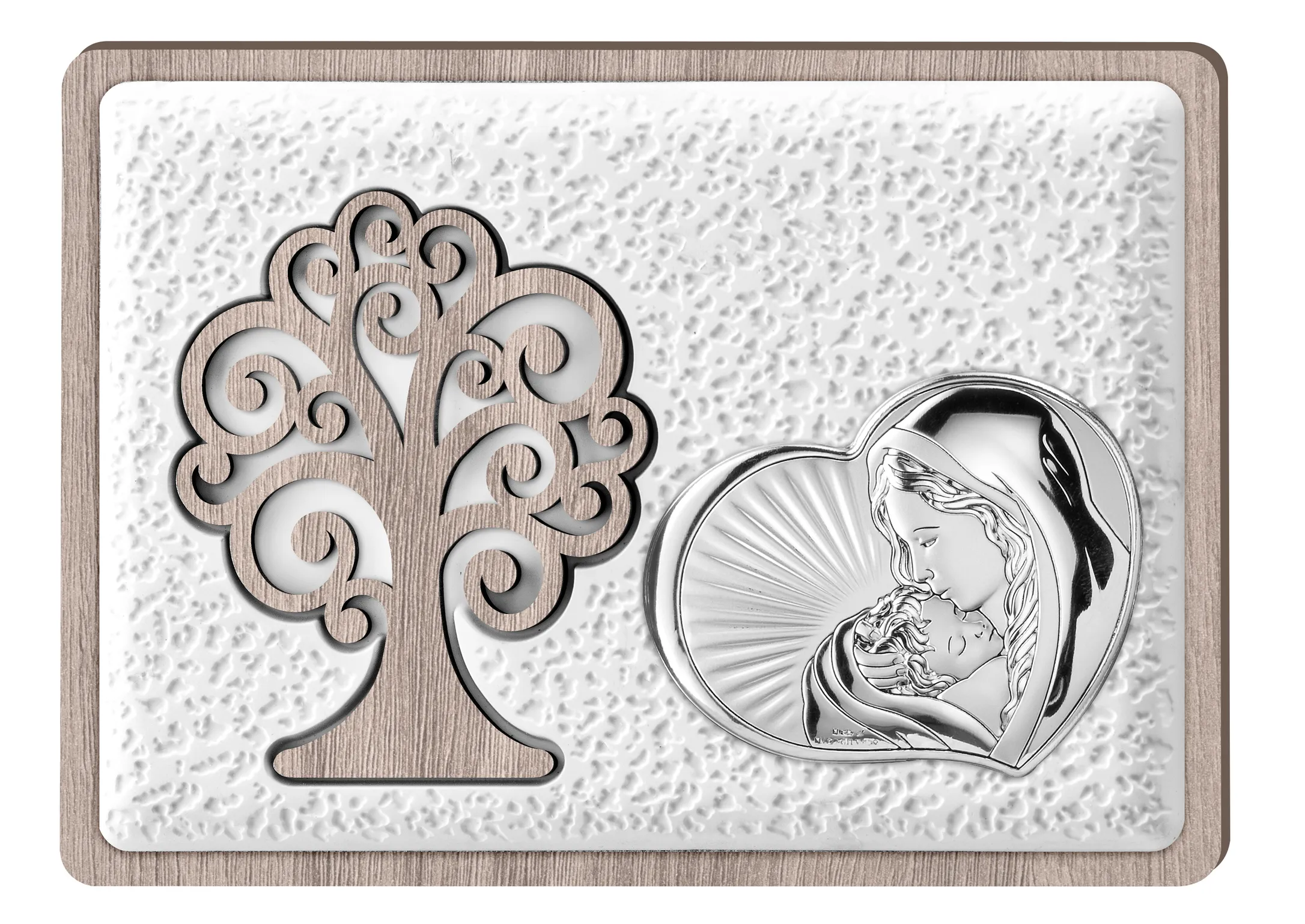 pannello legno c/resina Albero d. Vita Madonna con Bimbo - immagine 2