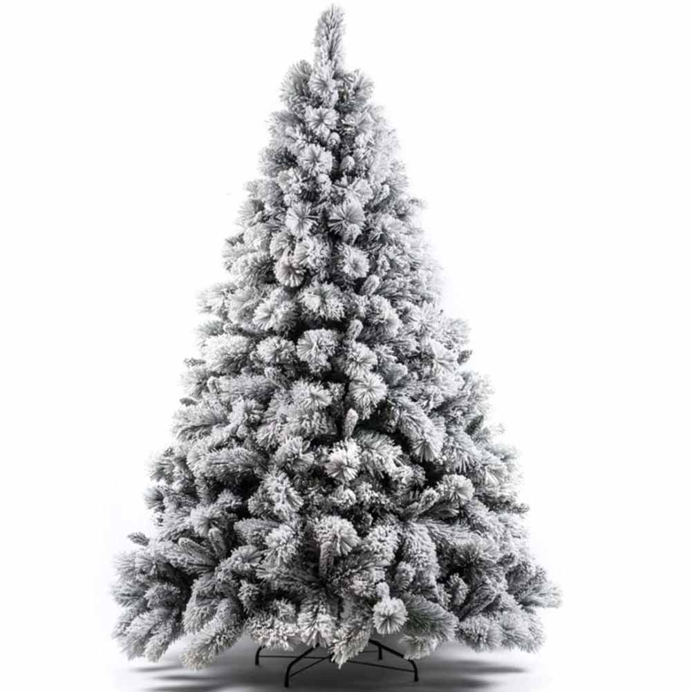 Albero di Natale Innevato 180 cm Folto Realistico 955 Punte PVC Base Metallo