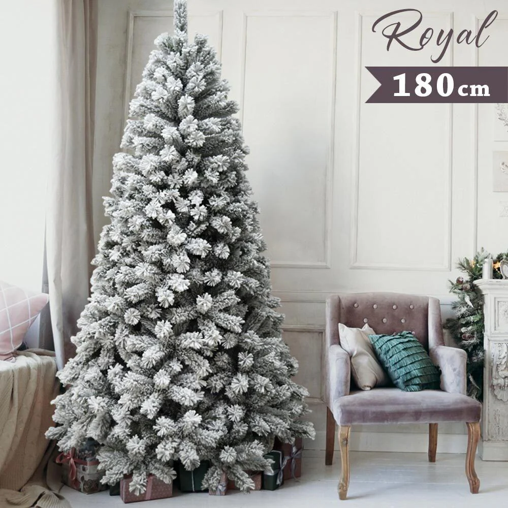 Albero Di Natale Innevato 180cm 655 Rami Realistico Super Folto base 94cm - immagine 6