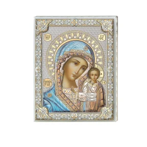 icona “Virgin Mary Kazan” colorata – 13×18 cm