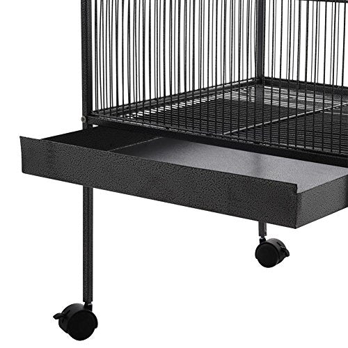 Voliera Gabbia Grande Pappagalli Canarini Parrocchetti con 4Ruote H150cm Metallo - immagine 3