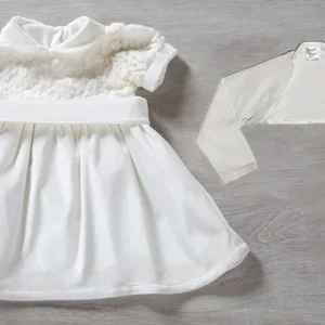 VESTITO E COPRISPALLA NEONATA M/M CERIMONIA BABYVIP 9-18m T8224-T6792