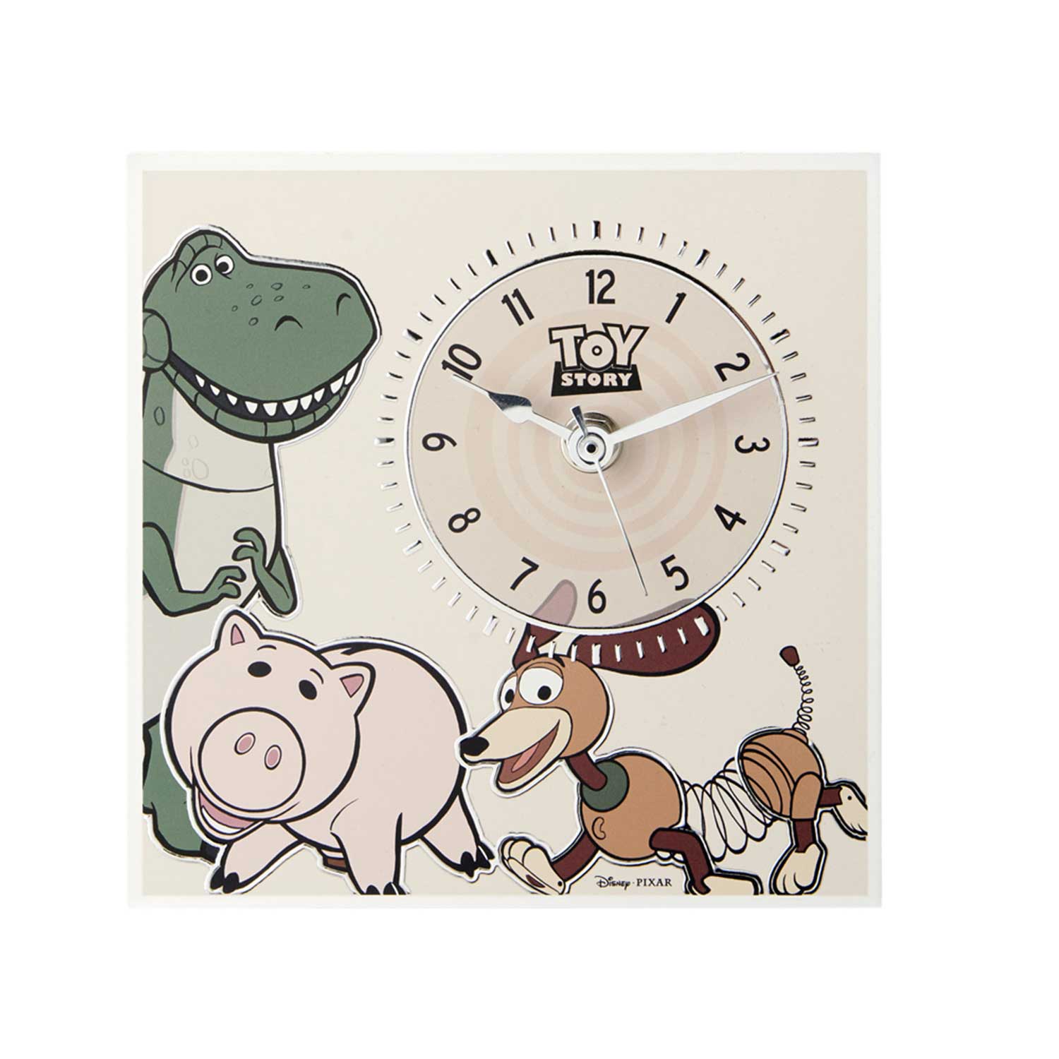 Orologio da tavolo in legno Rex, Slinky e Hamm Toy Story – 17x17cm