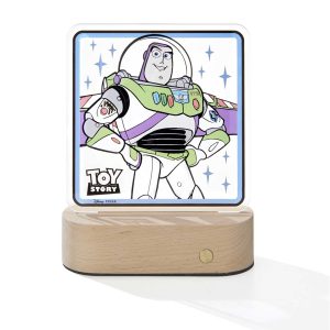 Lampada base in legno e plexi decorato Buzz Ligthyear Toy Story – 14,5x18cm