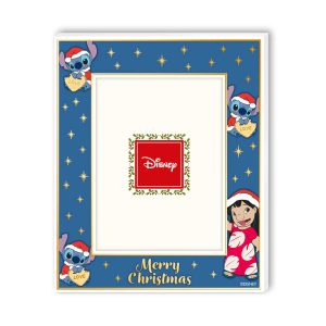 Cornice con dettagli in argento Disney Natale Lilo e Stitch – 13x18cm