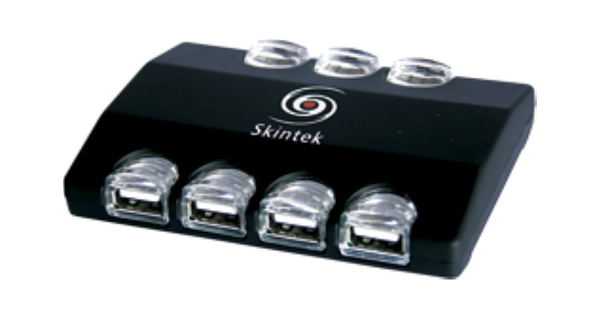 HUB USB 7 PORTE ALIMENTATO SKINTEK BLK