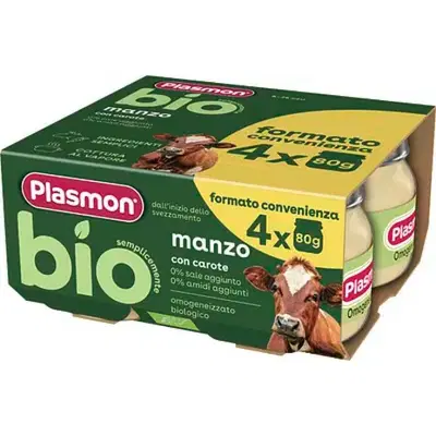 PLASMON OMO BIO MANZO 4X80G - immagine 2