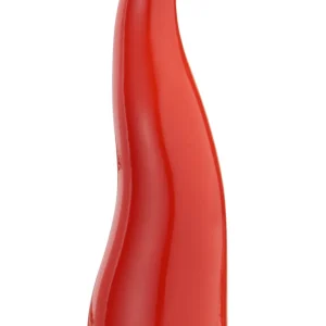 corno rosso in resina base oro