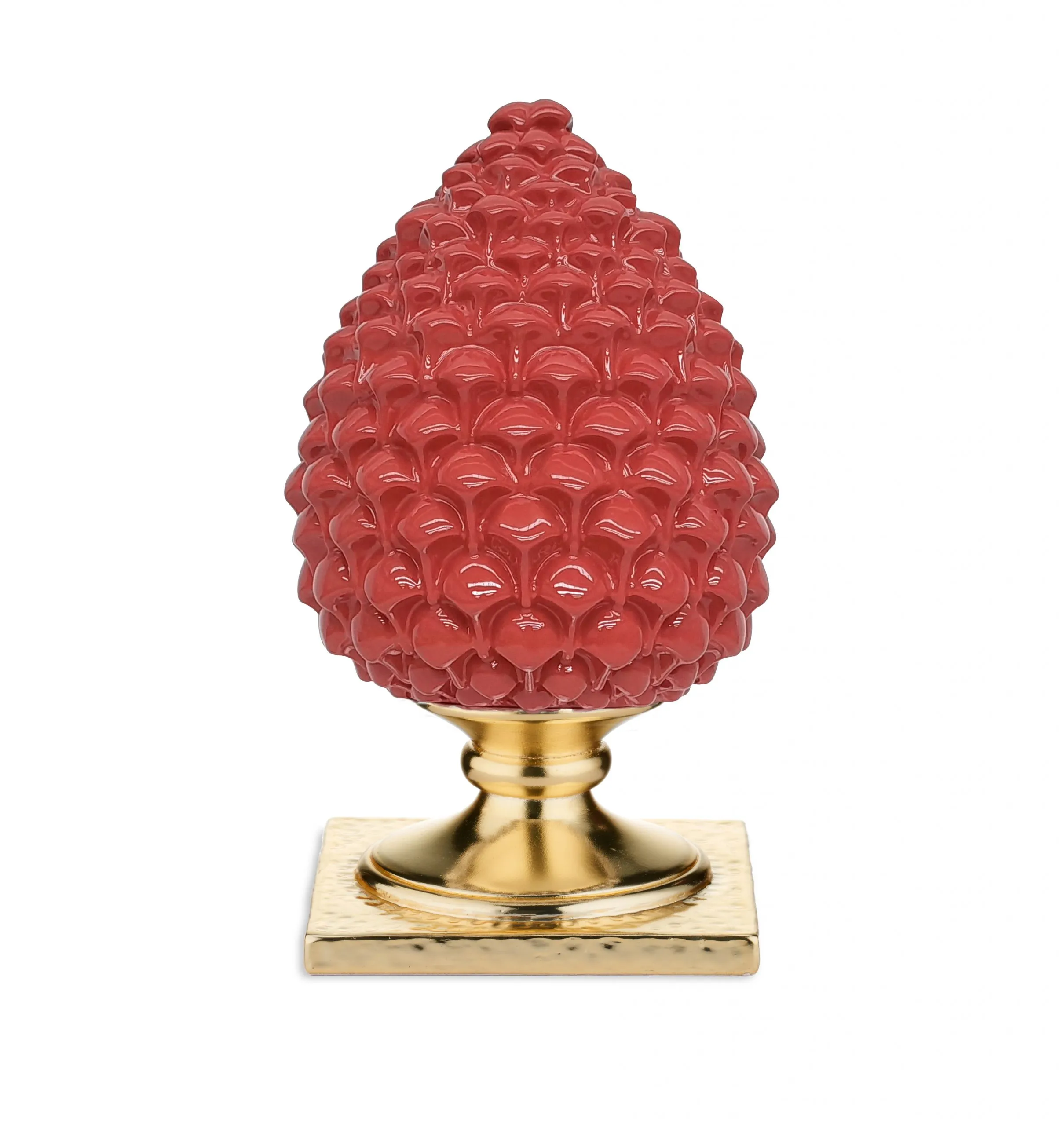 Pigna rossa base oro - immagine 2