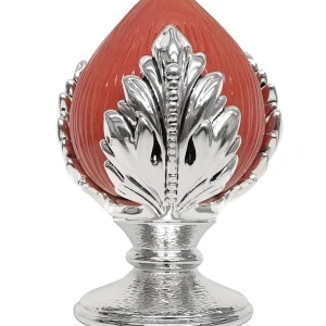 Pomo rosso base argento