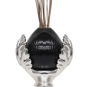 Pomo profum.nero base argento