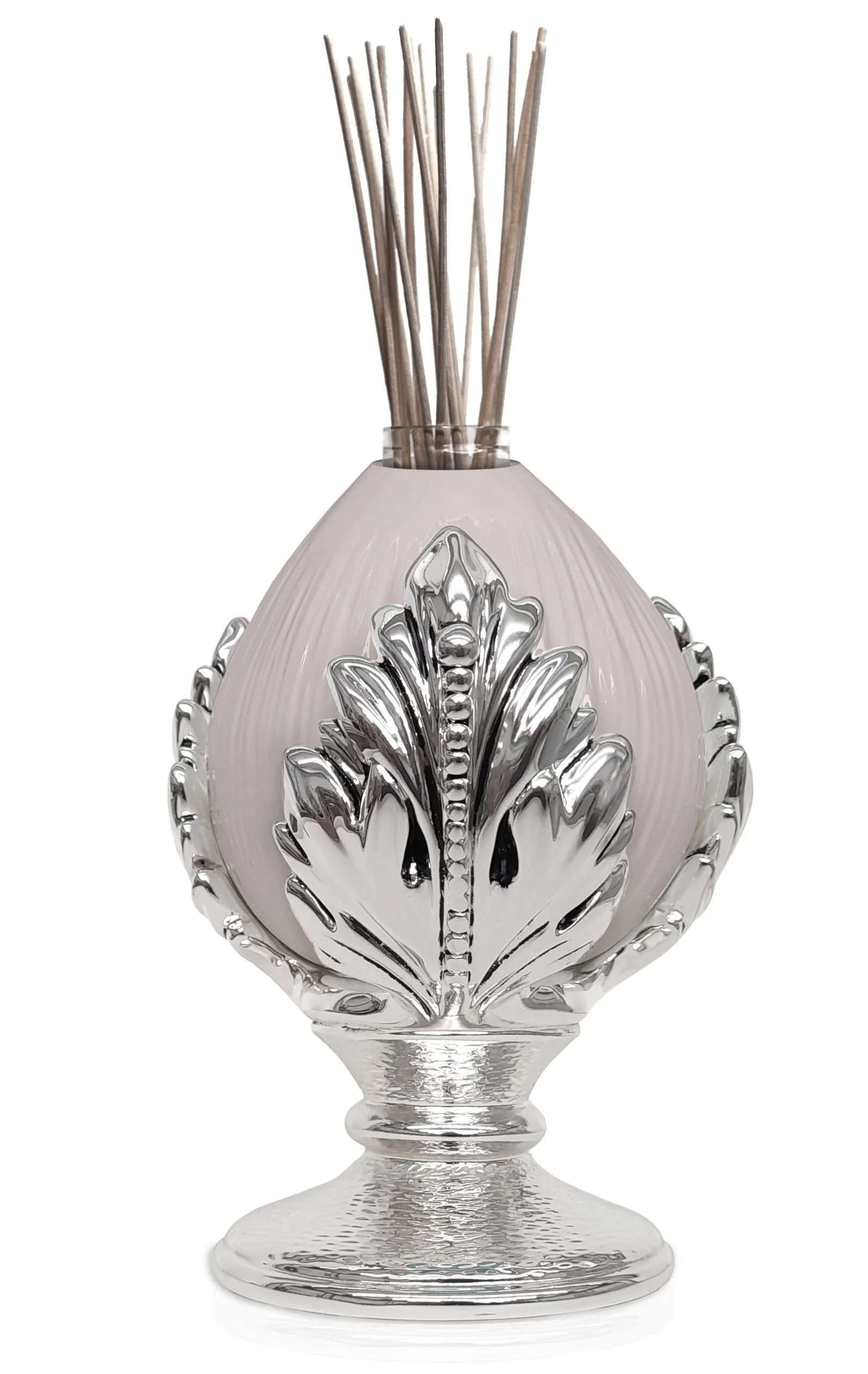 Pomo profum.tortora base argento