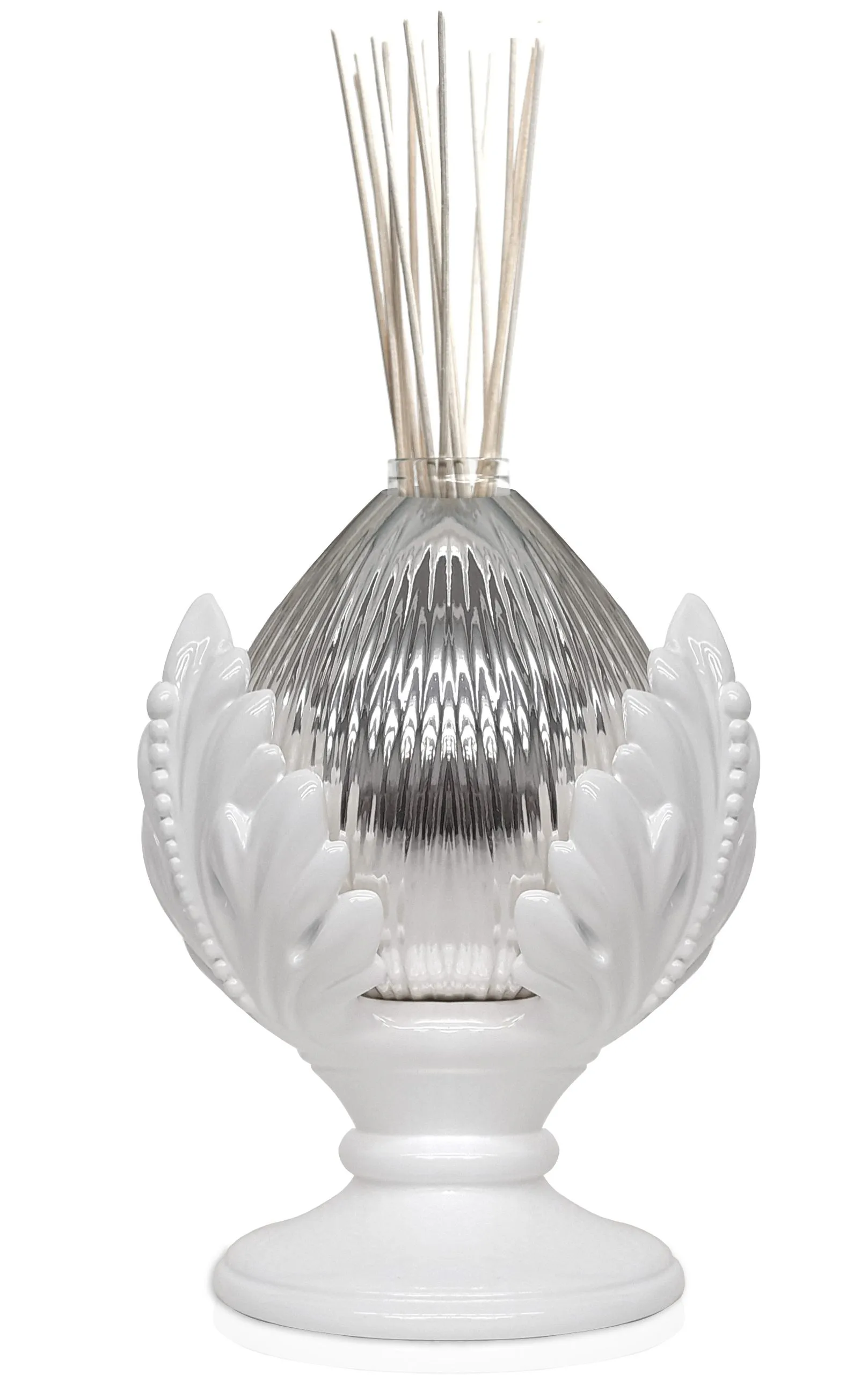 Pomo profum.argento base bianca - immagine 2