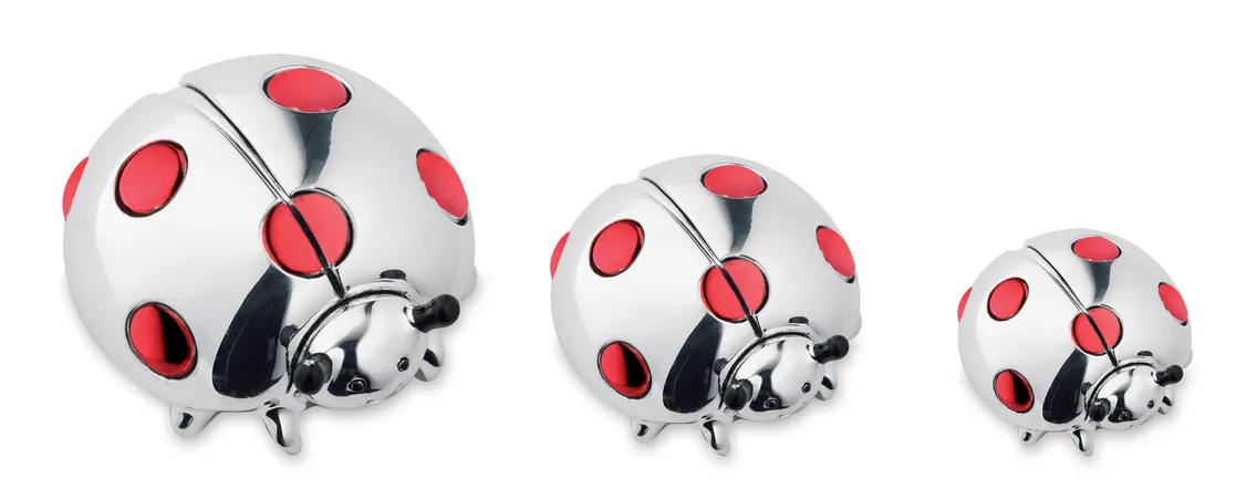 coccinella media con smalto rosso - immagine 2