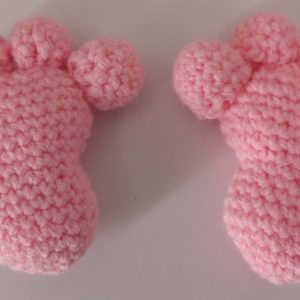 Piedini colorati per bomboniera battesimo/nascita, oppure portachiavi